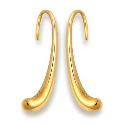 JANDY SHINE Wassertropfen Hängend Ohrringe Gold für Damen Hypoallergene Silber 925 Tropfen Ohrringe 18K Vergoldet von JANDY SHINE