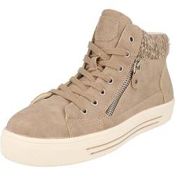 JANE KLAIN 252-606 Damen Schuhe warme Freizeit Halbschuhe Schnürer Sneaker gefüttert (Taupe, Numeric_40) von JANE KLAIN