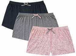 JANE & BLEECKER Damen Schlaf-Shorts, 3er-Pack, Sterne pink, Medium von JANE & BLEECKER