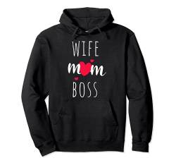 Spruch - Wife Mom Boss - für starke sexy Frauen – Sommer Pullover Hoodie von JANEYO – Sommer