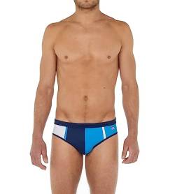 JANSON Herren Waterpolo Badehose Swim Briefs, Blau, Marineblau und Weiß, XL von JANSON