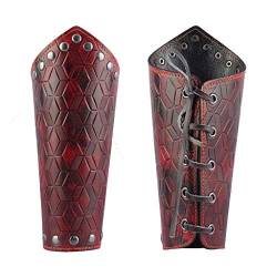 JAOYU Leder Bracers für Männer Handschuh Armbänder Leder Arm Guards Mittelalterliche Bracers Leder Armband Cosplay Zubehör von JAOYU