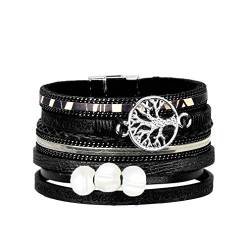 JAOYU Lederarmband Frauen Charms Armbänder für Mädchen Armreif geflochtene handgemachte Schmuck - Schwester, Mutter, Freundschaft Geschenke von JAOYU