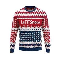 JAP Christmas LetTITSnow - Lustiger Hässlicher Weihnachtspullover Für Damen und Herren Ugly Christmas Sweater - 3XL von JAP Christmas