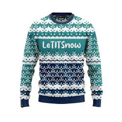 JAP Christmas LetTITSnow - Lustiger Hässlicher Weihnachtspullover Für Damen und Herren Ugly Christmas Sweater - L von JAP Christmas