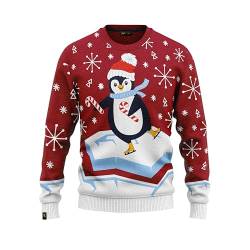 JAP Christmas Schneemann und Weihnachtsmann - Lustiger Hässlicher Weihnachtspullover Für Damen und Herren Ugly Christmas Sweater -5-6Y von JAP Christmas