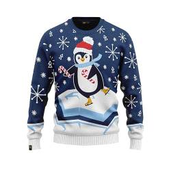 JAP Christmas Schneemann und Weihnachtsmann - Lustiger Hässlicher Weihnachtspullover Für Damen und Herren Ugly Christmas Sweater - M von JAP Christmas