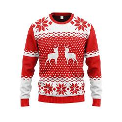 JAP Classic Rot - Lustiger Hässlicher Weihnachtspullover Für Damen und Herren Ugly Christmas Sweater - 2XL von JAP Christmas