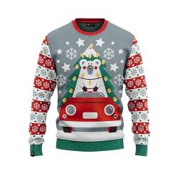 JAP Eisbär im Auto - Lustiger Hässlicher Weihnachtspullover Für Damen und Herren Ugly Christmas Sweater - 2XL von JAP Christmas