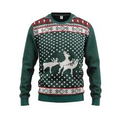 JAP Rentiertrio - Lustiger Hässlicher Weihnachtspullover Für Damen und Herren Ugly Christmas Sweater - 3XL von JAP Christmas