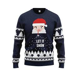 JAP Santa let it Snow - Lustiger Hässlicher Weihnachtspullover Für Damen und Herren Ugly Christmas Sweater - L von JAP Christmas
