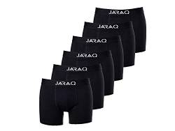 JARAQ Bambus Herren Unterhose Boxershorts 6er Pack Perfekte Passform Anti Loch (2001 - schwarz, S) von JARAQ