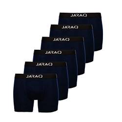 JARAQ Bambus Herren Unterhose Boxershorts 6er Pack Perfekte Passform Anti Loch (2003 Blau, 4XL) von JARAQ