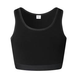 JARAZIN Brustbindeband FTM für Damen, Baumwolle, elastischer Pullover, halbe atmungsaktive Brust-Trans-BH, Tanktop, Schwarz, 4X-Large von JARAZIN