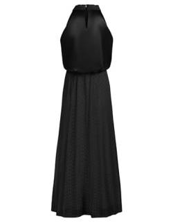 JASAMBAC Damen 2023 Satinkleid Neckholder, Elegantes, ärmelloses, fließendes Cocktailparty Maxikleid von JASAMBAC