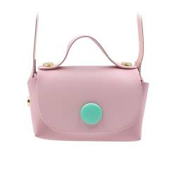 JASASCCEL Kleine Prinzessin Crossbody Geldbörse mit Griff oben Niedlich Elegante Umhängetasche Leder Mini Clutch Handtasche Geldbörse, Pink, Einheitsgröße von JASASCCEL