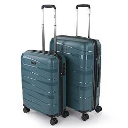 JASLEN - Gepäck-Sets: Reisekoffer & Reisekoffer Set Hartschalenkoffer, Kofferset, Trolley & Luggage Sets - Große Auswahl für Ihre Reisebedürfnisse, Metallic Blau von JASLEN