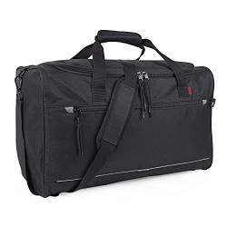JASLEN - Reisetasche - Handgepäck Tasche - Praktische Reisetasche für Urlaub und Sport. Weichgepäck Reisetasche 101350, Schwarz von JASLEN