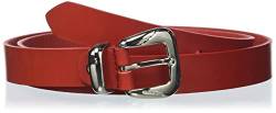 Jaslen Damen Gürtel aus echtem Leder, 25 mm Belt, Rot (Rot), Einheitsgröße von JASLEN