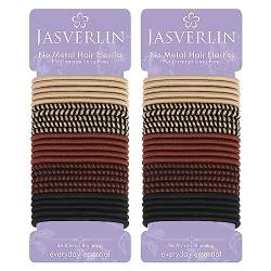4MM Pferdeschwanzhalter Haargummis Haarbänder Elastische Krawatte für Frauen Mädchen Assorted (Moon Dust) von JASVERLIN