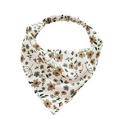 Elastisches Haarband mit Floralem Muster Chiffon Kopftuch, Damen Bandana, Dreieck, Mütze Kopfbedeckung Headwrap Schals für Frauen Mädchen von JAWSEU