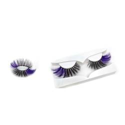 Farbige Wimpern 5D Falsche Wimpern mit Farbe Dicke Künstliche Wimpern Wimpernverlägerung Natürliches Aussehen Wimpern Handgemacht Wiederverwendbare Farbe Bunte Künstliche Eyelashes Cosplay von JAWSEU