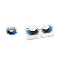 Farbige Wimpern 5D Falsche Wimpern mit Farbe Dicke Künstliche Wimpern Wimpernverlägerung Natürliches Aussehen Wimpern Handgemacht Wiederverwendbare Farbe Bunte Künstliche Eyelashes Cosplay von JAWSEU