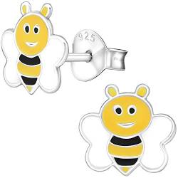 JAYARE Ohrringe Mädchen Bienen 925 Sterling Silber gelb Kinder Ohrstecker von JAYARE