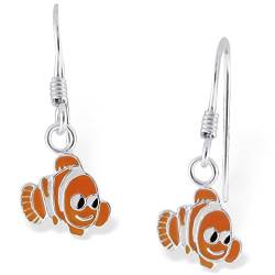 JAYARE Ohrringe Mädchen Clownfisch 925 Sterling Silber orange Kinder Ohrhänger von JAYARE