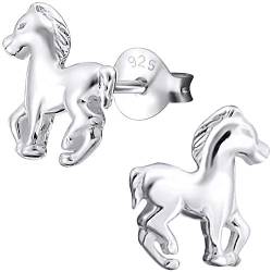 JAYARE Ohrringe Mädchen Pferd Pony 925 Sterling Silber Kinder Ohrstecker von JAYARE