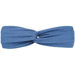 Strickkreuz Yoga Sport einfarbige Stirnbänder für Damen Herren Haarschmuck Running Sweat Elastic Band, 20 blau von JAZIEL