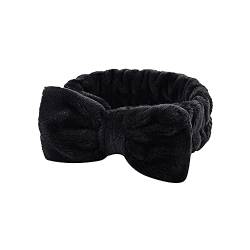 Wash Face Stirnbänder für Frauen Coral Fleece Haarbänder Manschette wasserdichte Bänder saugfähige Armbänder Kopfband Haarschmuck, schwarz von JAZIEL