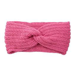 Winter breites Strickkreuz Stirnband für Damen Mode einfarbig elastisch Yoga Turban Bandage Bandanas Haarbänder, 28, Einheitsgröße von JAZIEL