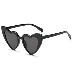 JBINNGROUSE Herzförmige Sonnenbrille für Damen, Braut-Sonnenbrille, Junggesellinnenabschied, Vintage-Katzen-Mod, Hochzeits-Sonnenbrille, 1 von JBINNGROUSE