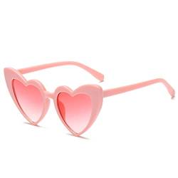 JBINNGROUSE Herzförmige Sonnenbrille für Damen, Braut-Sonnenbrille, Junggesellinnenabschied, Vintage-Katzen-Mod, Hochzeits-Sonnenbrille, 6 von JBINNGROUSE