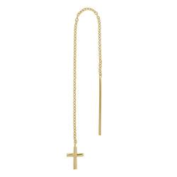 Damen Ohrring Ohrhänger Kreuz in 585 Gelbgold 1 Stück Gold Schmuck von JC Trauringe