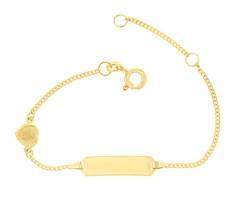 JC Schmuck 333 Gold Baby ID-Armband Kinder Goldarmband 14 cm mit Engel I Schildband Armband mit Gravur Taufarmband Gold Namensarmband I Babyarmband mit Namen I Kinderschmuck I 5.56049-99 von JC Trauringe