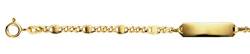 JC Schmuck 585 Gold Baby ID-Armband Kinder Goldarmband 14 cm mit Panzersteg I Armband mit Gravur I Gold Namensarmband I Babyarmband mit Namen I Kinderschmuck made in Germany I 5.53665 von JC Trauringe