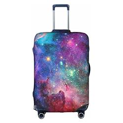 Gepäckabdeckung mit Glitzer-Pailletten, personalisierbar – Stilvoller und langlebiger Kofferschutz für Ihre Reisebedürfnisse, Farbiges Galaxy, 95 von JCAKES