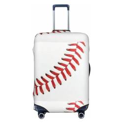 JCAKES Baseball Lace Close Up Gepäckabdeckung, Personalisierte Gepäckabdeckungen Trolley Case Protector, Mode Gedruckt Waschbar Elastische Reisekofferabdeckung 45,72-81,28 cm, Baseball Lace Close Up, von JCAKES