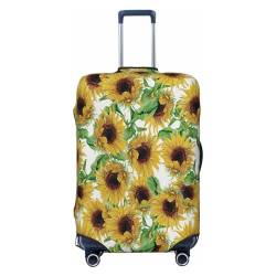 JCAKES Holzplanken Textur Tapete Gepäckabdeckung Personalisierte Gepäckabdeckungen Trolley Case Protector Mode Gedruckt Waschbar Elastische Reisekofferabdeckung 45,72-81,28 cm, sonnenblume, M von JCAKES