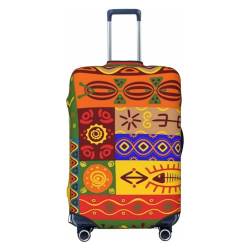 JCAKES Honey Bee Gepäckabdeckung, Personalisierte Gepäckabdeckungen Trolley Case Protector, Fashion Printed Washable Elastic Travel Suitcase Cover, 45.72-81.28cm, Afrikanische Nationalmuster., L von JCAKES