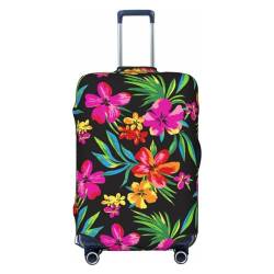 JCAKES Honey Bee Gepäckabdeckung, Personalisierte Gepäckabdeckungen Trolley Case Protector, Fashion Printed Washable Elastic Travel Suitcase Cover, 45.72-81.28cm, Hawaii-Blume, XL von JCAKES