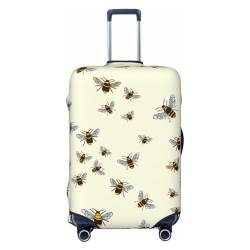 JCAKES Honey Bee Gepäckabdeckung, Personalisierte Gepäckabdeckungen Trolley Case Protector, Fashion Printed Washable Elastic Travel Suitcase Cover, 45.72-81.28cm, Honigbiene, XL von JCAKES