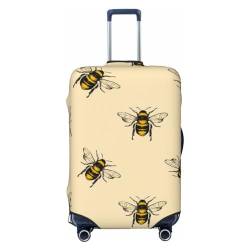 JCAKES Honey Bee Gepäckabdeckung, Personalisierte Gepäckabdeckungen Trolley Case Protector, Fashion Printed Washable Elastic Travel Suitcase Cover, 45.72-81.28cm, Honigbiene, XL von JCAKES