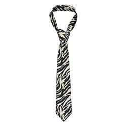 JCAKES Krawatten für Männer – Zebra-Tier Herren Seidige Krawatte, Herrenmode bedruckte Krawatte, Geschenke Krawatte für Männer, für Hochzeit, Freizeit, Party, Business, Schwarz , One size von JCAKES