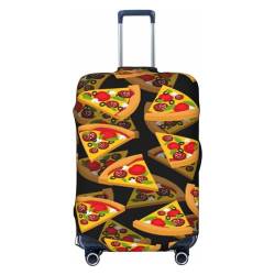 JCAKES Pizza 3D Gepäckabdeckung, Personalisierte Gepäckabdeckungen Trolley Case Protector, Fashion Printed Washable Elastic Travel Suitcase Cover, 45.72-81.28cm, Pizza 3D, L von JCAKES