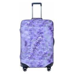 JCAKES Red Cherries Gepäckabdeckung, personalisierte Gepäckabdeckungen Trolley Case Protector Fashion Printed Washable Elastic Travel Suitcase Cover, 45.72-81.28cm, Violette Lavendelfarbene Blumen, XL von JCAKES