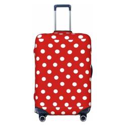 JCAKES Red Cherries Gepäckabdeckung, personalisierte Gepäckabdeckungen Trolley Case Protector Fashion Printed Washable Elastic Travel Suitcase Cover, 45.72-81.28cm, gepunktet, L von JCAKES
