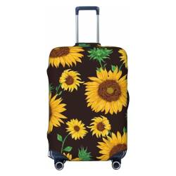 JCAKES School Math Gepäckabdeckung, personalisierte Gepäckhüllen, Trolley-Koffer-Schutz, modisch bedruckt, waschbar, elastisch, Reisekoffer-Abdeckung, 45,72-81,28 cm, Wunderschöne Sonnenblume, L von JCAKES